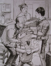 2012年清华大学美术学院速写高分试卷13（设计）