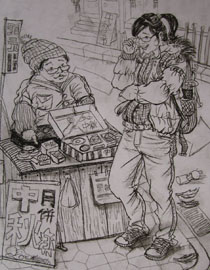 2012年清华大学美术学院速写高分试卷17（设计）