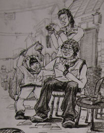 2012年清华大学美术学院速写高分试卷36（设计）