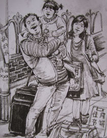 2012年清华大学美术学院速写高分试卷48（设计）