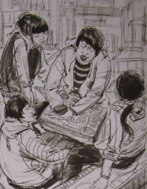 2012年清华大学美术学院速写高分试卷61（造型）