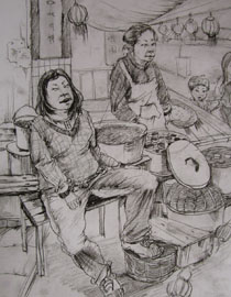 2012年清华大学美术学院速写高分试卷81（造型）