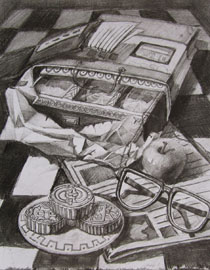 2012年清华大学美术学院素描高分试卷10（设计）