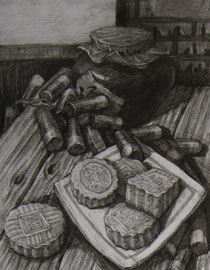 2012年清华大学美术学院素描高分试卷27（设计）