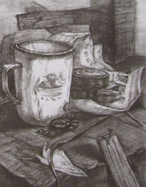 2012年清华大学美术学院素描高分试卷34（设计）