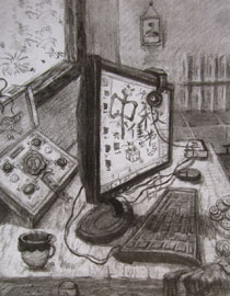 2012年清华大学美术学院素描高分试卷35（设计）