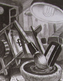 2012年清华大学美术学院素描高分试卷66（设计）