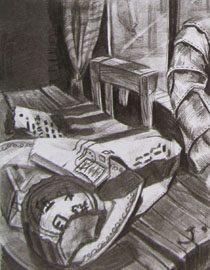 2012年清华大学美术学院素描高分试卷67（设计）