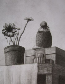2012年清华大学美术学院素描高分试卷74（设计）