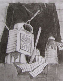 2012年清华大学美术学院素描高分试卷81（设计）