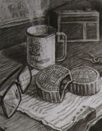 2012年清华大学美术学院素描高分试卷50（设计）