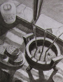 2012年清华大学美术学院素描高分试卷54（设计）