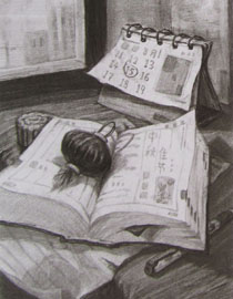 2012年清华大学美术学院素描高分试卷56（设计）