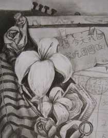 2012年清华大学美术学院素描高分试卷98（设计）