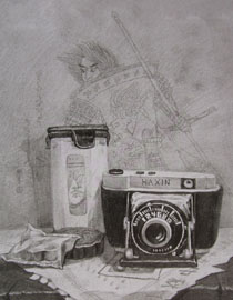 2012年清华大学美术学院素描高分试卷58（设计）