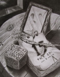 2012年清华大学美术学院素描高分试卷62（设计）