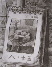2012年清华大学美术学院素描高分试卷64（设计）
