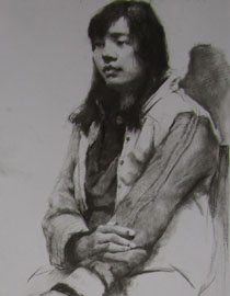 2012年清华大学美术学院素描高分试卷129（造型）