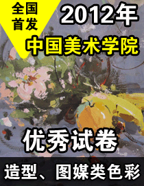 2012年中国美术学院造型、图媒类色彩优秀试卷