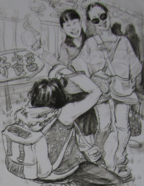 2013年清华大学美术学院艺术设计专业速写优秀试卷3