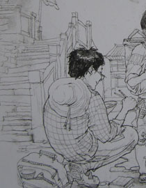 2013年清华大学美术学院艺术设计专业速写优秀试卷11
