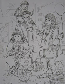 2013年清华大学美术学院艺术设计专业速写优秀试卷12