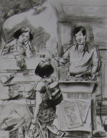2013年清华大学美术学院艺术设计专业速写优秀试卷14