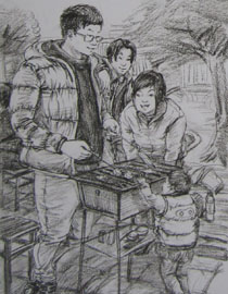 2013年清华大学美术学院艺术设计专业速写优秀试卷23