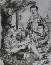 2013年清华大学美术学院艺术设计专业速写优秀试卷22