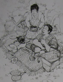 2013年清华大学美术学院艺术设计专业速写优秀试卷26