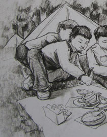 2013年清华大学美术学院艺术设计专业速写优秀试卷56