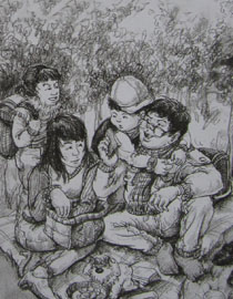 2013年清华大学美术学院艺术设计专业速写优秀试卷70