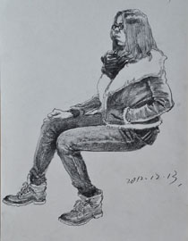 辽宁省葫芦岛市张雷人物速写优秀投稿作品（6）