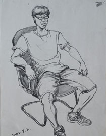 辽宁省葫芦岛市张雷人物速写优秀投稿作品（9）