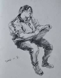 辽宁省葫芦岛市张雷人物速写优秀投稿作品（8）