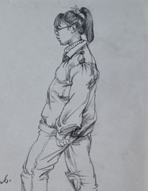 辽宁省葫芦岛市张雷人物速写优秀投稿作品（12）