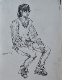 辽宁省葫芦岛市张雷人物速写优秀投稿作品（16）