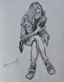 辽宁省葫芦岛市张雷人物速写优秀投稿作品（18）