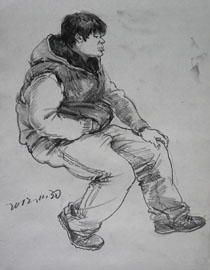 辽宁省葫芦岛市张雷人物速写优秀投稿作品（30）