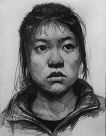 河北师范大学美术学院附中王会革素描头像优秀作品2