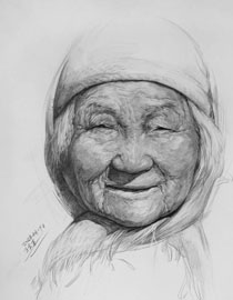 河北师范大学美术学院附中王会革素描头像优秀作品5