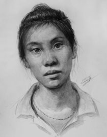 河北师范大学美术学院附中王会革素描头像优秀作品6