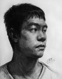 河北师范大学美术学院附中王会革素描头像优秀作品10