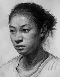 河北师范大学美术学院附中王会革素描头像优秀作品12