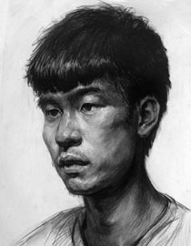 河北师范大学美术学院附中王会革素描头像优秀作品11