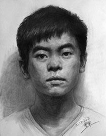 河北师范大学美术学院附中王会革素描头像优秀作品13