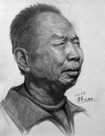 河北师范大学美术学院附中王会革素描头像优秀作品14