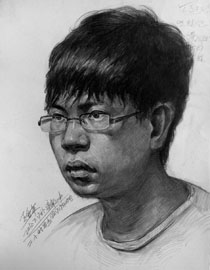 河北师范大学美术学院附中王会革素描头像优秀作品16