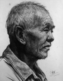 河北师范大学美术学院附中王会革素描头像优秀作品18