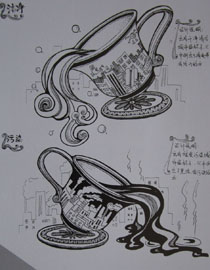 2012年北京服装学院创意速写优秀卷6